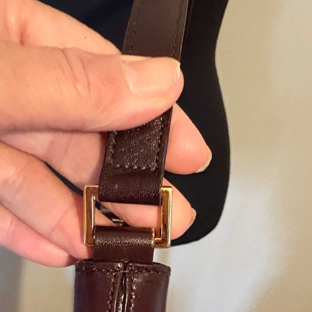 Vintage 1990’s Etienne Aigner Rich Brown Cowhide Leather Messenger Bag